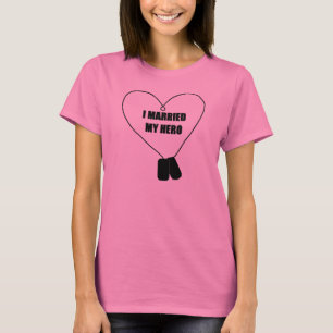 T-shirt j'ai épousé mon héros