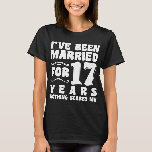 T-shirt J'ai été marié pendant 17 ans Mariage humoristique (Devant)
