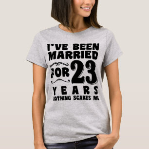 T-shirt J'ai été marié pendant 23 ans fête de mariage drôl
