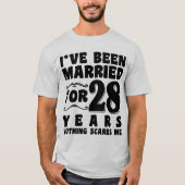 T-shirt J'ai été marié pendant 28 ans Anniversaire de mari (Devant)