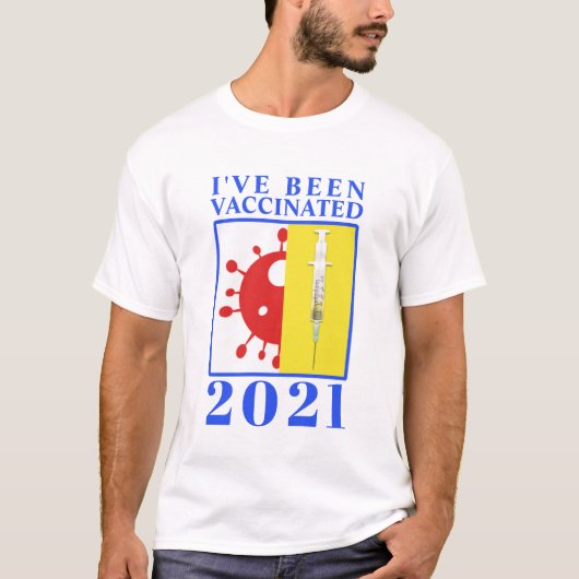 T-shirt J'ai été vacciné pour le 19 novembre 2021 (Devant)