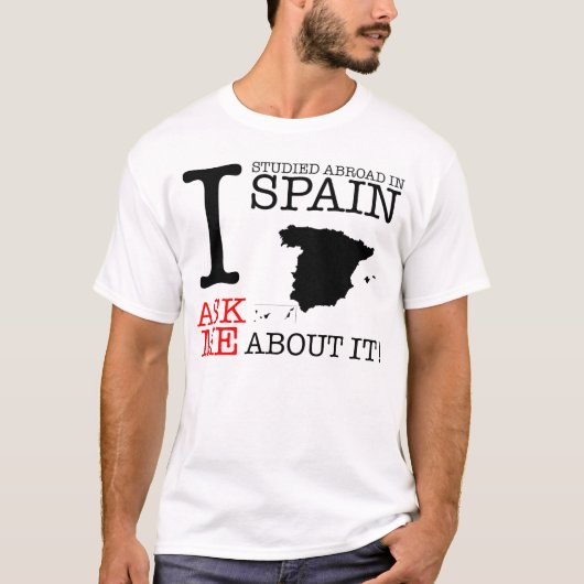 T-shirt J'ai étudié à l'étranger en Espagne ! (Devant)