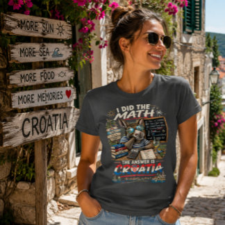T-shirt J'ai fait le calcul, la réponse est la Croatie
