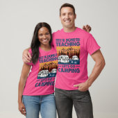 T-shirt J'Ai Fini D'Enseigner Allons Camping Retro (Unisexe)
