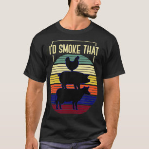 T-shirt J'Ai Fumé Ce Barbecue Rétro