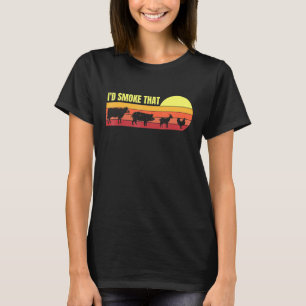 T-shirt J'Ai Fumé Que Barbecue Fumeur Fumeur Fraisage