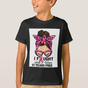 T-shirt J'Ai Gagné 7 Ans Gratuit Messy Bun Breast Can