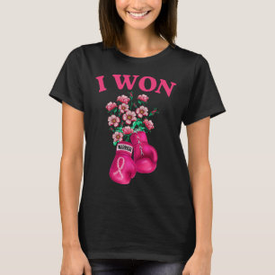 T-shirt J'Ai Gagné Gants De Boxe Survivor Pink Ribbon Brea