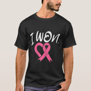 T-shirt J'ai gagné Ruban Rose de Sensibilisation au Cancer