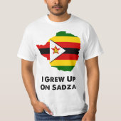 T-shirt J'ai grandi sur Sadza Zimbabwe (Devant)