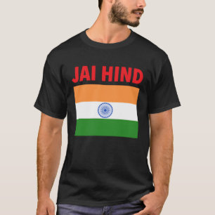 T-shirt JAI HIND Inde Drapeau Fête de l'Indépendance Trava