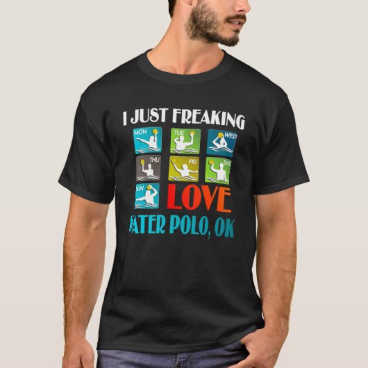 T-shirt J'Ai Juste Frappé Love Water Polo Pour Fils Fille (Devant)