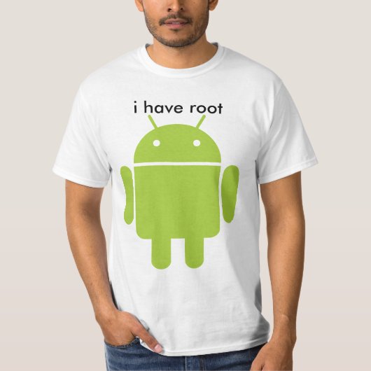 T-shirt J'ai la racine - androïde (Devant)
