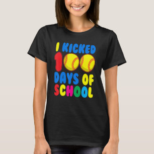 T-shirt J'Ai Lancé 100 Jours De Softball Sportif