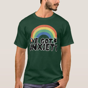 T-shirt J'ai l'angoisse Retro Rainbow Mental Health Aware