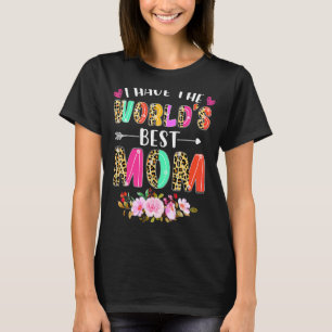 T-shirt J'Ai Le Meilleur Coeur Floral Maman Du Monde Heure