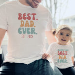 T-shirt J'Ai Le Meilleur Père Jamais Vintage Père Enfant<br><div class="desc">J'ai le meilleur papa chemise jamais en police rétro et couleurs,  trouver une chemise "meilleur papa jamais" correspondant dans ma collection "papa et moi dessins".</div>
