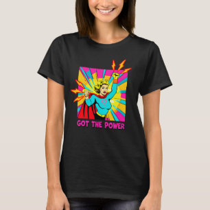 T-shirt J'Ai Le Power Girl Power Femmes Power Lightening