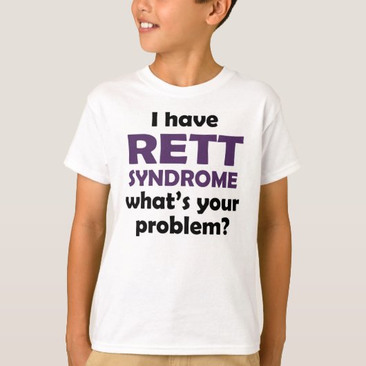 T-shirt J'ai le syndrome de Rett (Devant)
