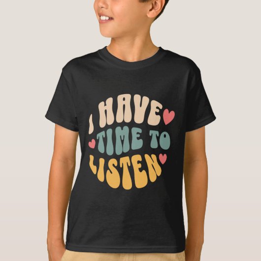 T-shirt J'Ai Le Temps D'Écouter Sensibilisation Au Suicide (Devant)