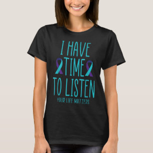T-shirt J'ai le temps d'écouter Suicide Sensibilisation Sa