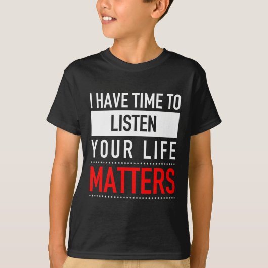T-shirt J'Ai Le Temps D'Écouter Vos Problèmes De Vie - Sui (Devant)