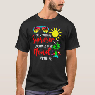 T-shirt J'Ai L'Esprit L'Été Et L'Été Sur Mon Esprit Rn Lif