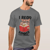 T-shirt J'ai lu Books Interdits Lecteur de Chat Bookwort F (Devant)