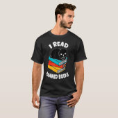T-shirt J'ai lu des livres interdits Black Cat Reader Book (Devant entier)