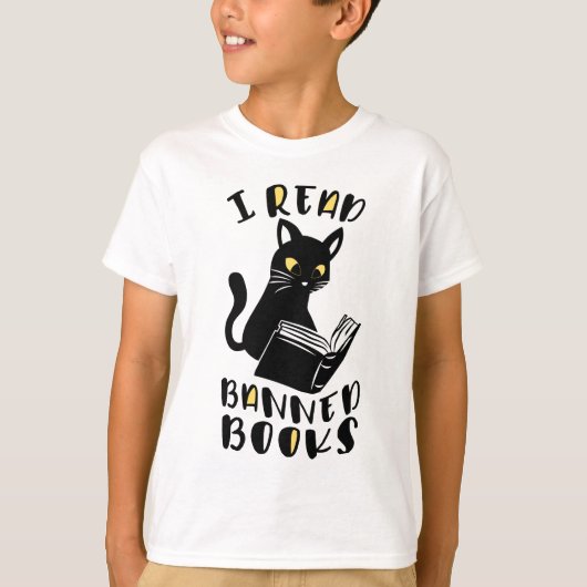 T-shirt J'ai lu des livres interdits Cat (Devant)