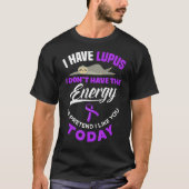 T-shirt J'Ai Lupus Je N'Ai Pas D'Énergie Sloth Funny Lupus (Devant)