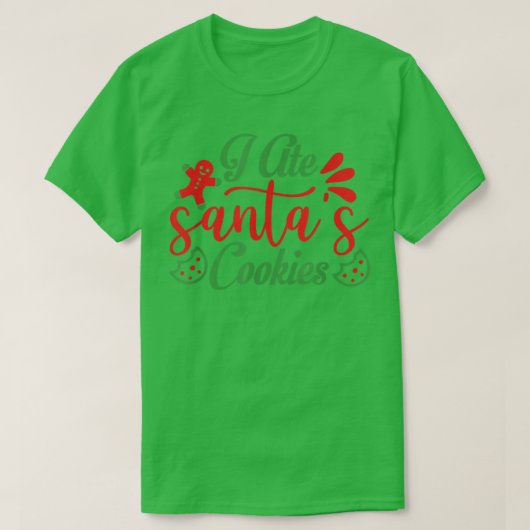 T-shirt J'Ai Mangé Père Noël Cookies Vilains Noël Vilain (Design devant)