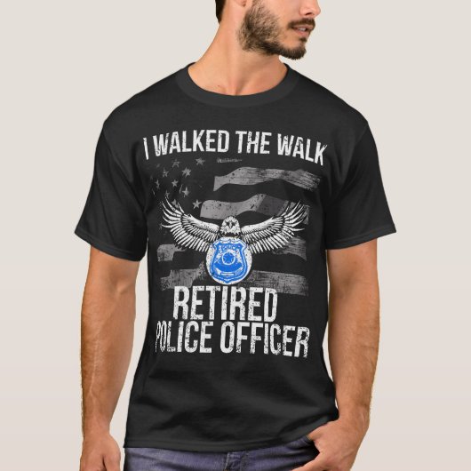 T-shirt J'ai marché le policier retiré par drapeau de (Devant)