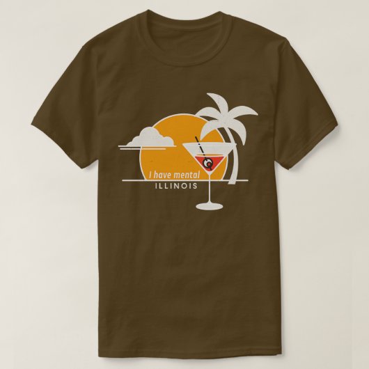 T-shirt J'ai mental Illinois (Design devant)