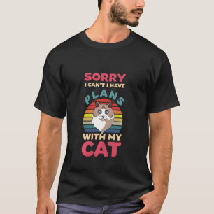 T-shirt J'Ai Mes Plans Avec Mon Chat Ragdoll