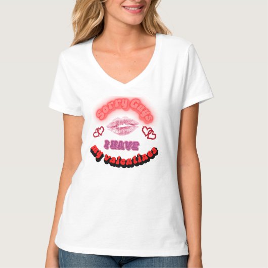 T-shirt J'ai mes valentines (Devant)