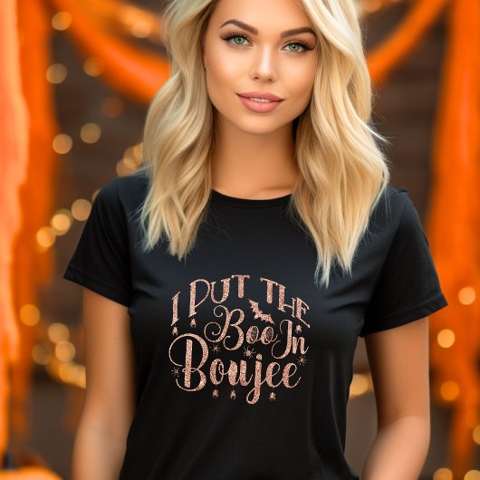 T-shirt J'ai mis le boo à boujee - parties scintillant or
