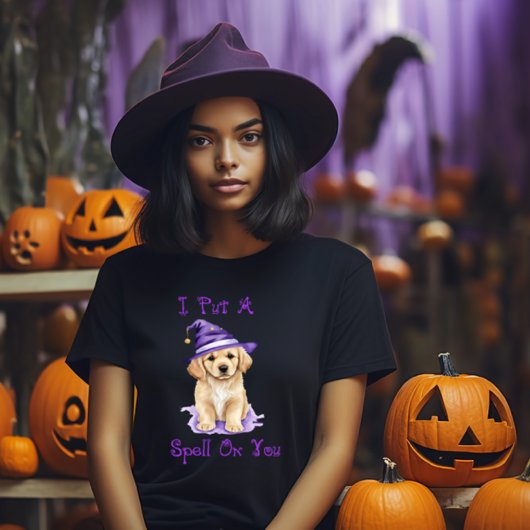 T-shirt J'Ai Mis Un Signe Sur Toi Golden Retriever Witch