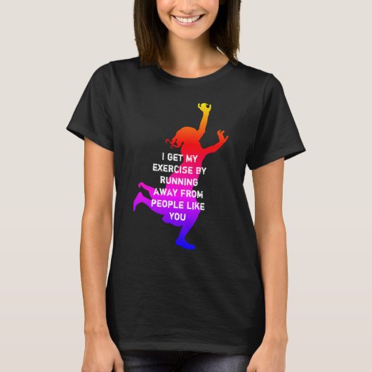 T-shirt J'ai mon exercice... noir avec lettrage blanc (Devant)