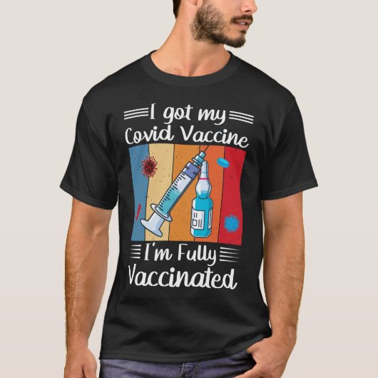 T-shirt J'Ai Obtenu Ma Citation Vaccinée Convid (Devant)