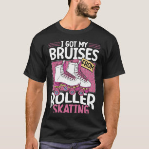 T-shirt J'Ai Obtenu Mes Bruis De Roller Patinage Arrière-P