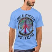 T-shirt J'Ai Obtenu Pacifique    Sentiment Facile Hippie P (Devant)