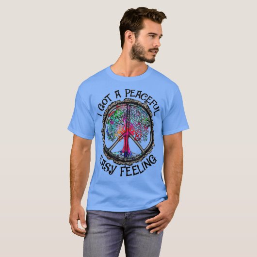 T-shirt J'Ai Obtenu Pacifique    Sentiment Facile Hippie P (Devant entier)