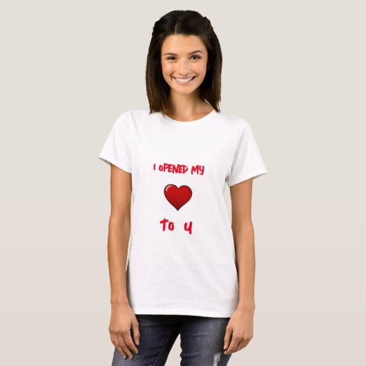 T-SHIRT J'AI OUVERT MON COEUR À VOUS-BASIC (Devant entier)