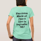 T-shirt J'ai parcouru l'ouragan Maria police rustique (Dos)