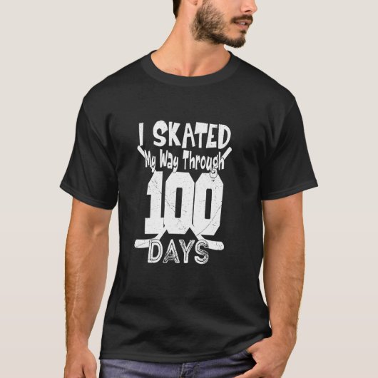T-shirt J'Ai Patiné Mon Chemin Pendant 100 Jours Hockey 10 (Devant)