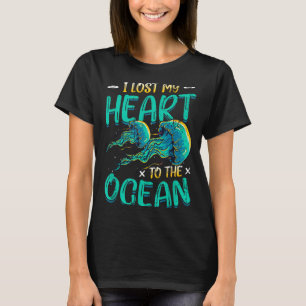 T-shirt J'ai perdu mon cœur pour la méduse de l'océan