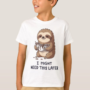 T-shirt J'Ai Peut-Être Besoin De Café Plus Tard - Lazy Slo