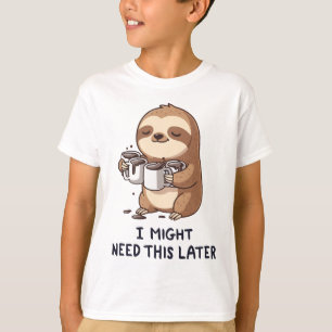 T-shirt J'Ai Peut-Être Besoin De Café Plus Tard - Lazy Slo