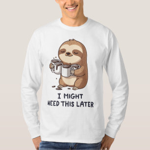 T-shirt J'Ai Peut-Être Besoin De Café Plus Tard - Lazy Slo